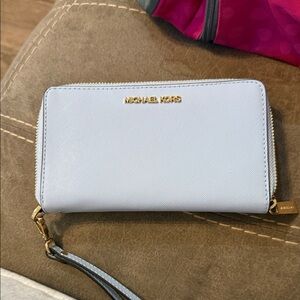 Michael Kors Sky Blue Wristlet Wallet